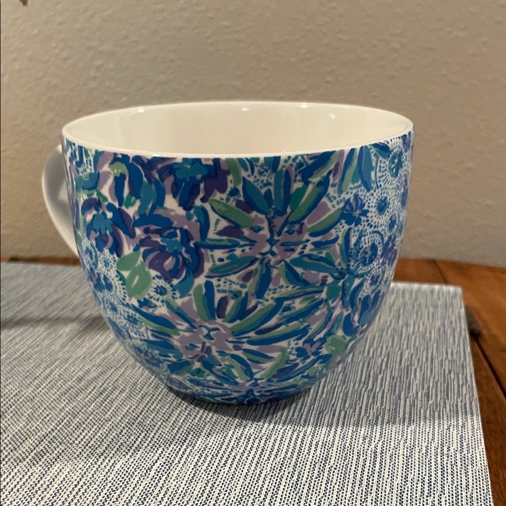 Lilly Pulitzer Blue Floral Ceramic Mug - Picture 3 of 5